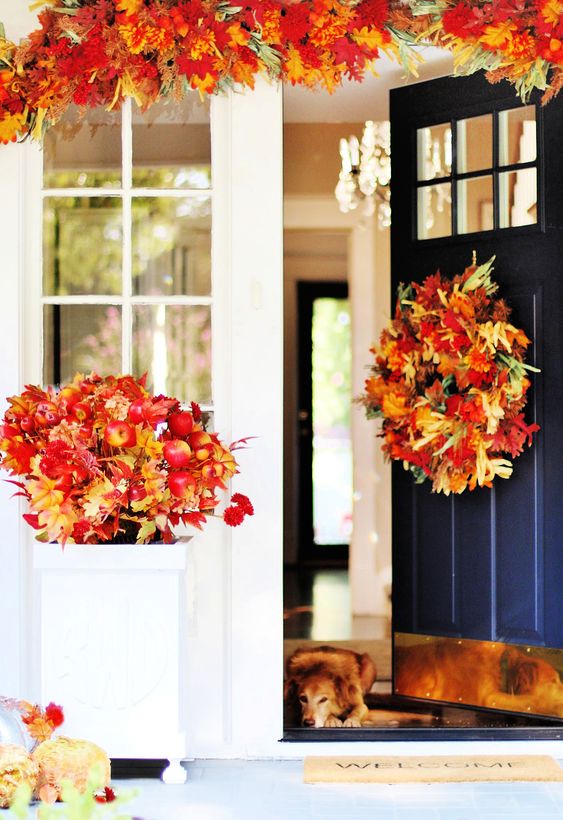 Traditional Fall Porch Decor Ideas - Fall Porch by Thistlewood Farms
