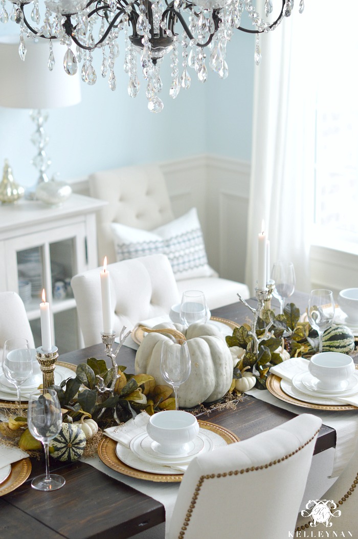 Fall Dining Room Ideas - Fall Tablescape by Kelley Nan