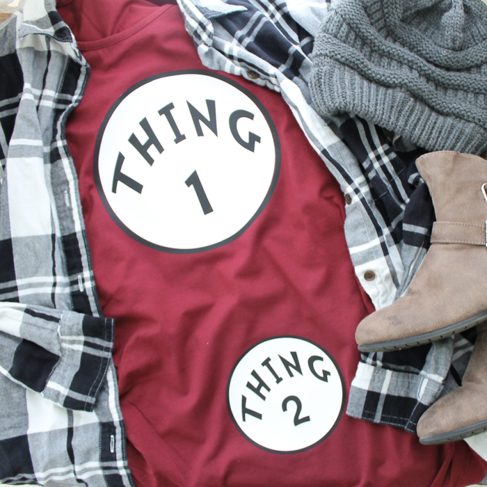 Halloween Costume Ideas - Maternity Thing 1 and Thing 2 Costume by Country Chic Cottage