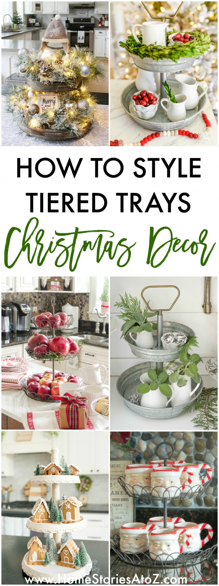 How to Style Tiered Trays for Christmas - Home Stories A to Z