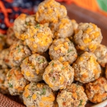 100+ Appetizer Ideas - Bacon Ranch Sausage Balls by Plain Chicken