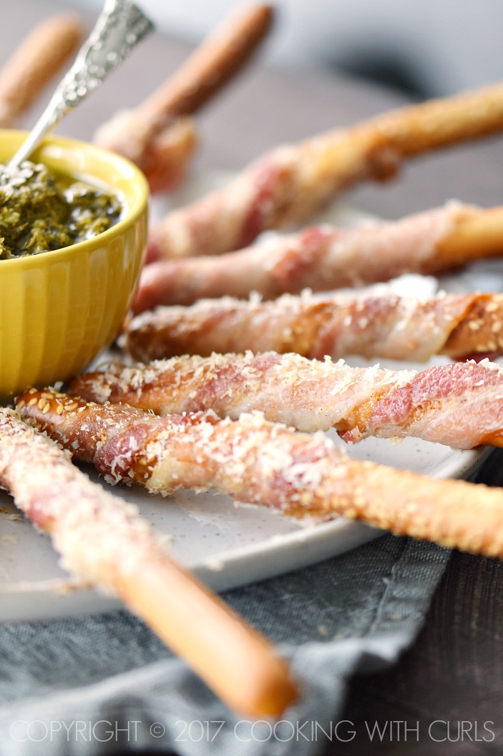 100+ Appetizer Ideas - Bacon Wrapped Breadsticks Appetizer by Cooking With Curls