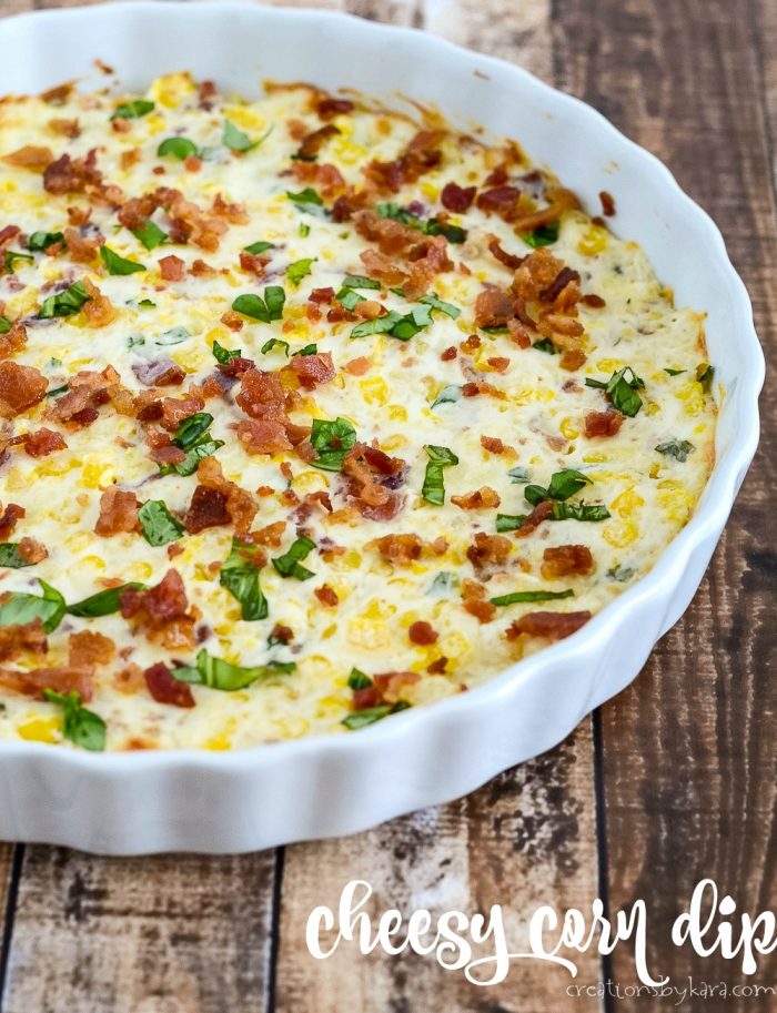 100+ Appetizer Ideas - Cheesy Corn Dip by Creations by Kara