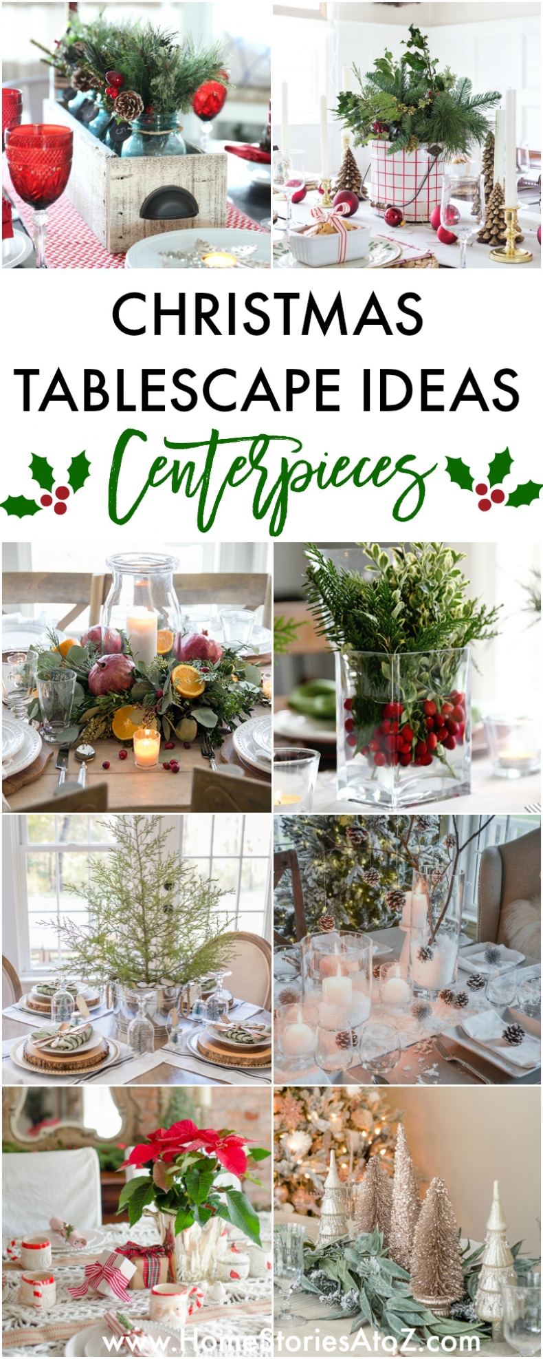 Christmas Tablescape Centerpiece Ideas - Home Stories A to Z