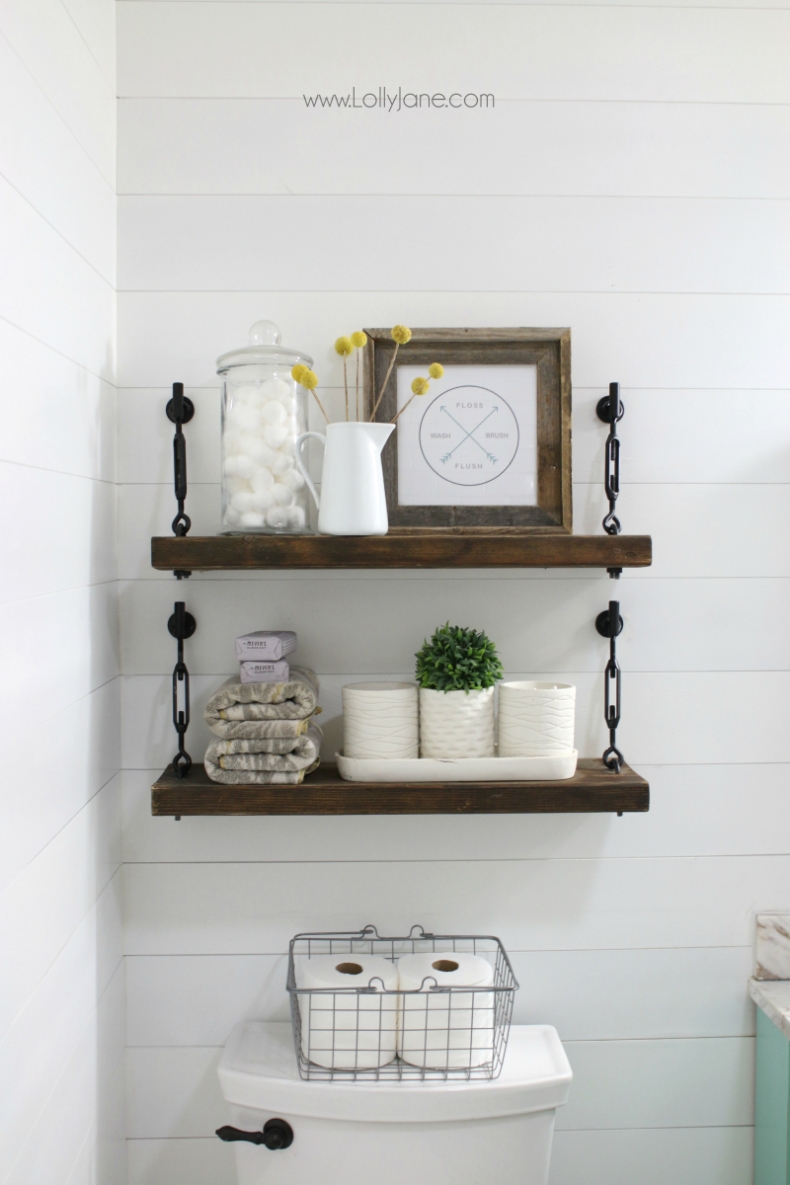 How to Build and Install Open Shelving - DIY Turnbuckle Shelf by Lolly Jane