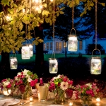 Entertaining Outdoors Using String Lights - Gorgeous Outdoor Tablescape by Home Stories A to Z