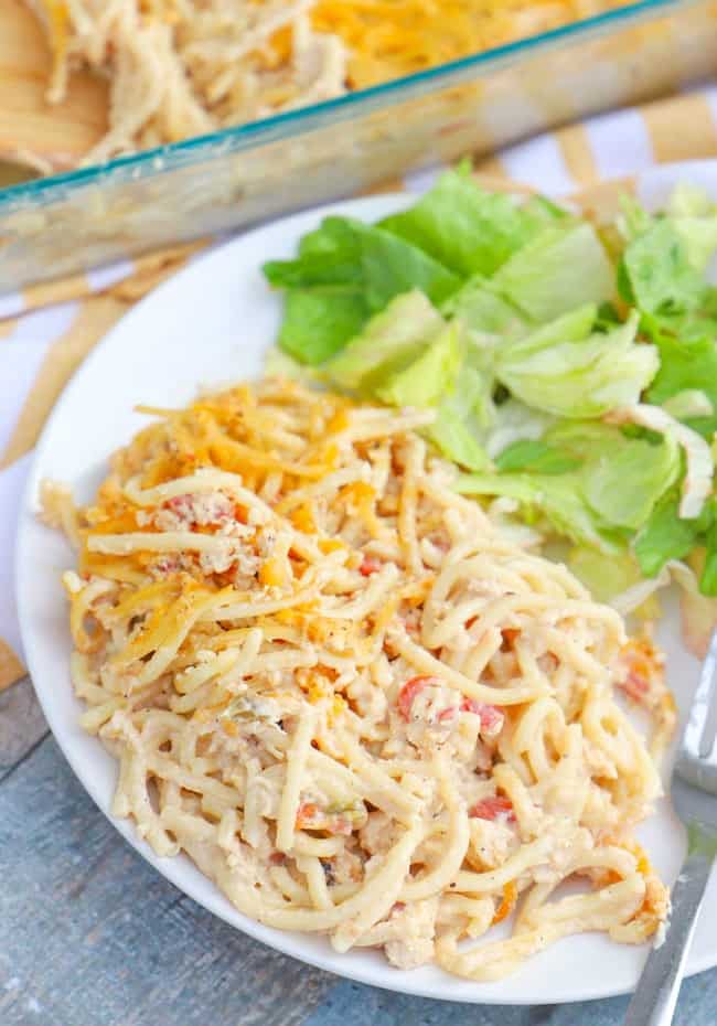 Comfort Food Recipes - Chicken Spaghetti Casserole by The Diary of a Real Housewife