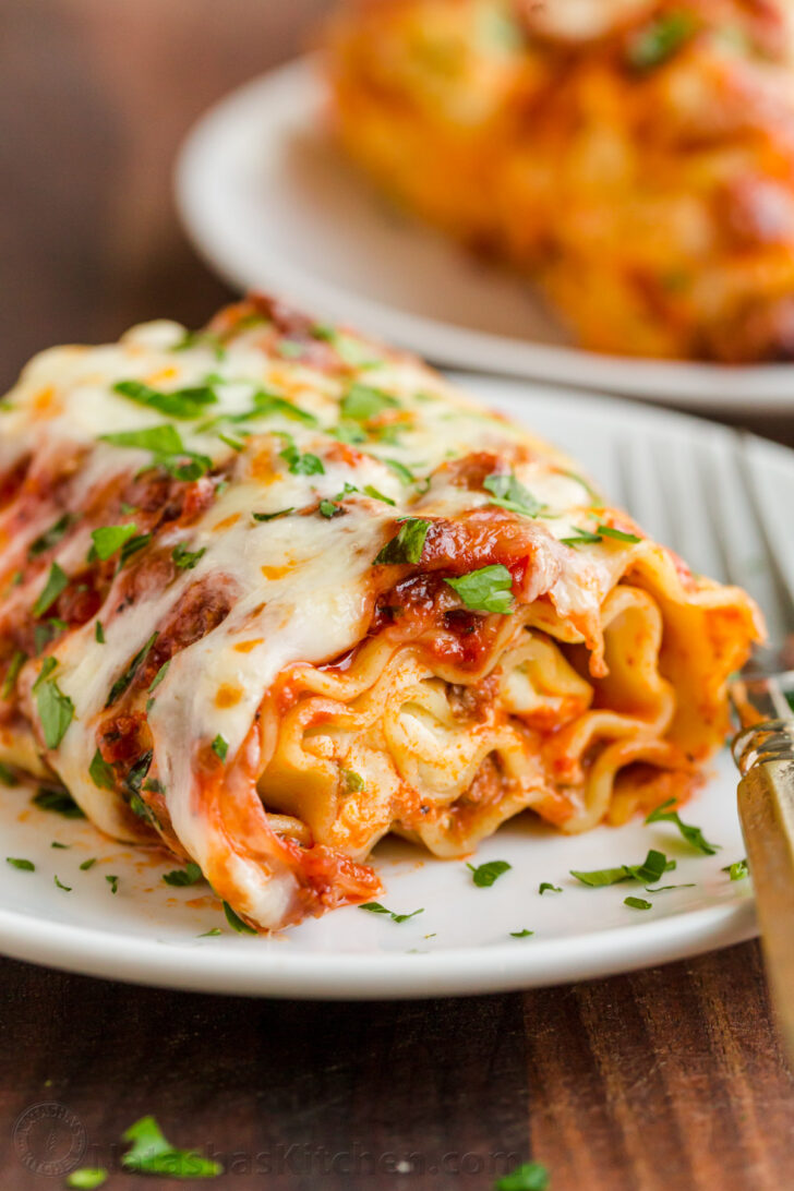 Comfort Food Recipes - Lasagna Roll-ups by Natasha's Kitchen