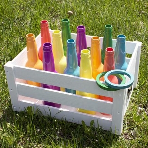 Fun Outdoor Games - Bottle Ring Toss Game