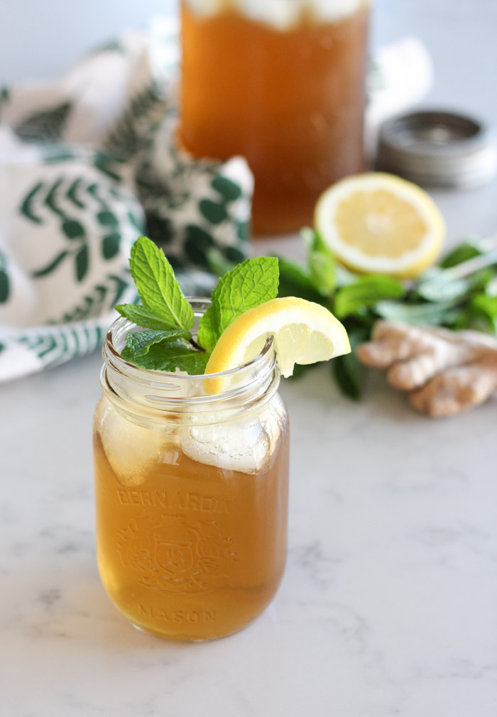 Refreshing Summer Drink Recipe - Ginger Mint Iced Tea by Satori Design for Living