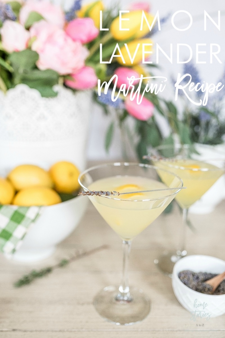 Refreshing Summer Drink Recipes - Lemon Lavendar Martini by Home Stories A to Z