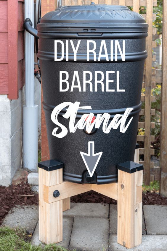 DIY Backyard Projects - DIY Rain Barrel Stand by The Handyman's Daughter