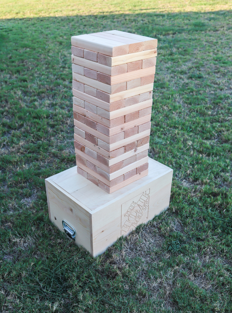 DIY Backyard Projects -DIY Wood Stacking Game by Jen Woodhouse