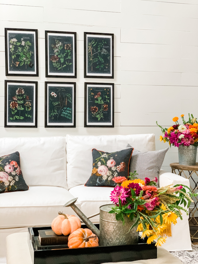 Fall Botanical Inspired Family Room