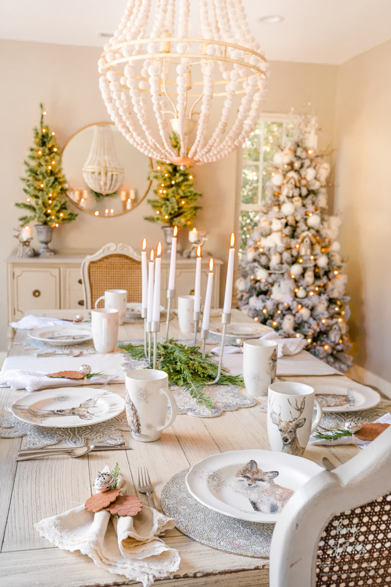 Woodland Glam Holiday Table Setting Home Stories A to Z