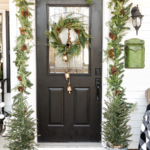 Christmas Wreath Ideas - Farmhouse Christmas Porch by Home Stories A to Z