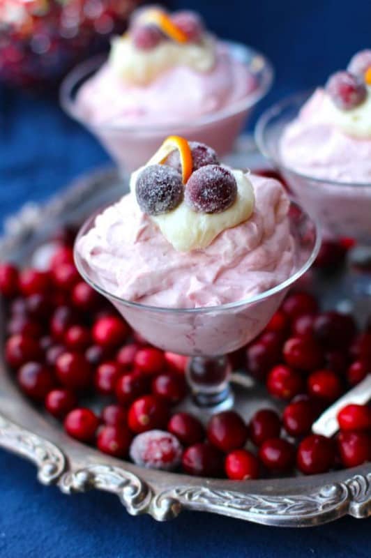 Cranberry Recipes - Cranberry Mousse by The Seaside Baker