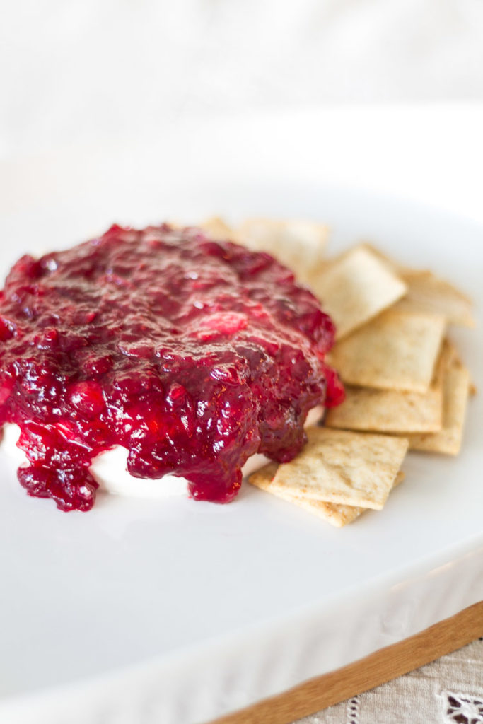 Cranberry Recipes - Holiday Cranberry Cream Cheese Spread by Zevy Joy