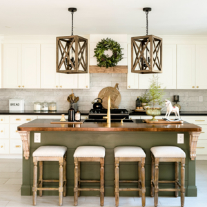 Mineral Fusion Bayberry Green Kitchen Island by Home Stories A to Z