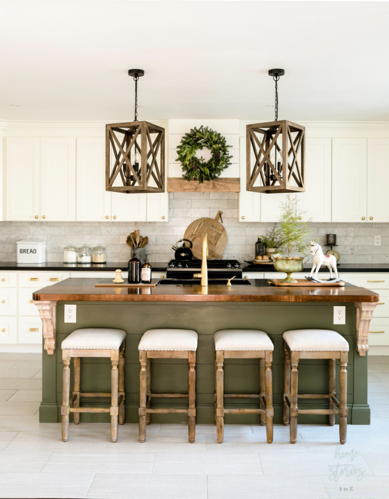 Mineral Fusion Bayberry Green Kitchen Island by Home Stories A to Z 