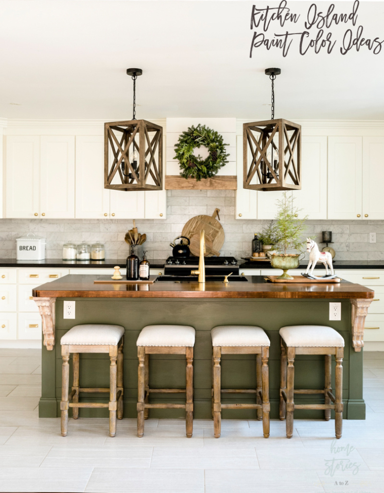 Neutral Paint Colors for Your Kitchen Island by Home Stories A to Z