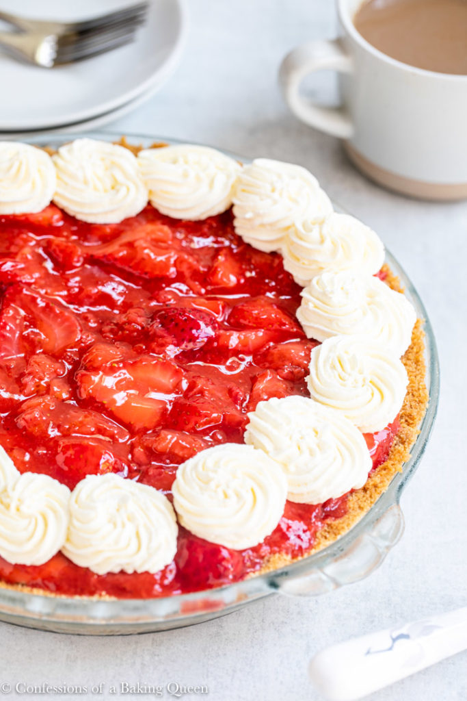 Strawberry Recipes - Strawberry Cream Cheese Pie by Confessions of a Baking Queen