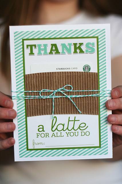 Teacher Gift Ideas - Thanks A Lattee by Skip to My Lou