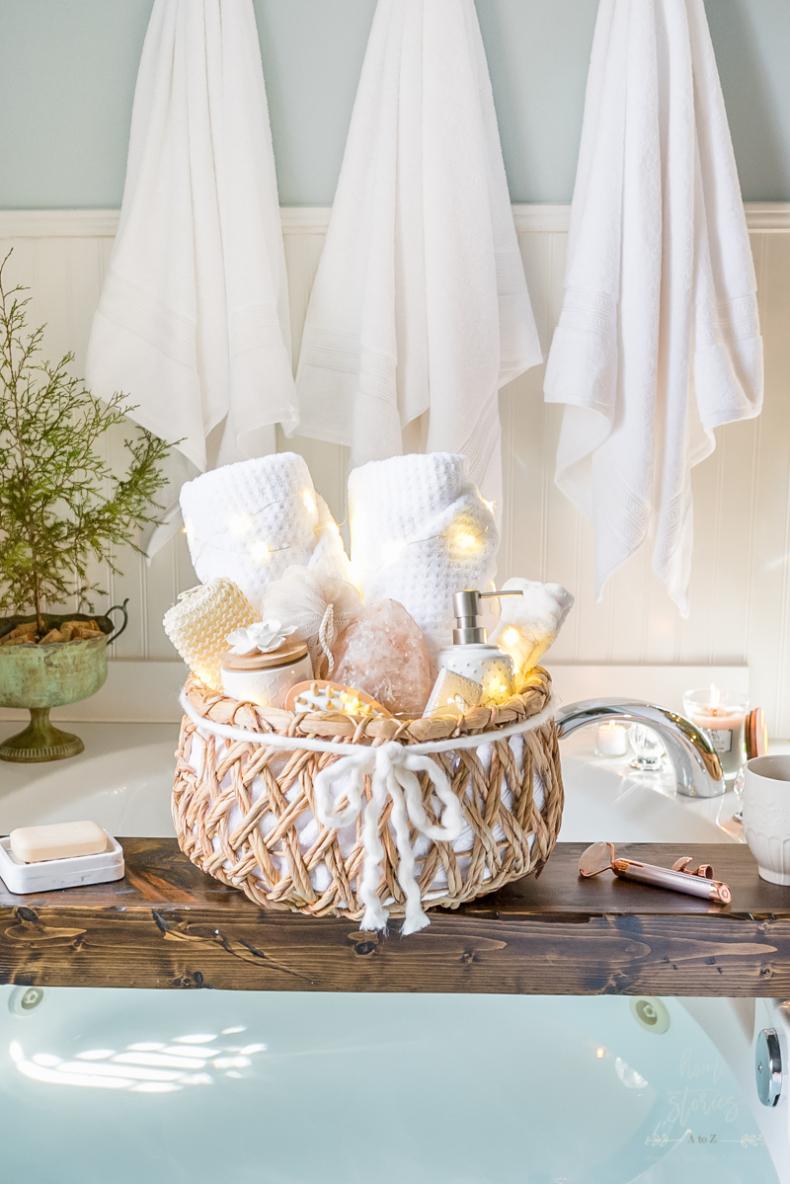 DIY Wedding Gifts - Spa Gift Basket by Home Stories A to Z