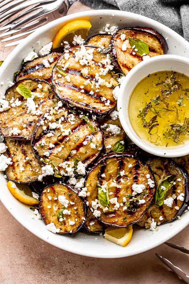 Grilled Vegetable Recipes - Grilled Eggplant by Diethood