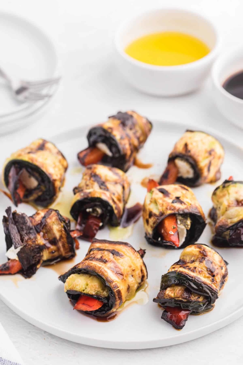 Grilled Vegetable Recipes - Grilled Zucchini Rollups by Simply Stacie