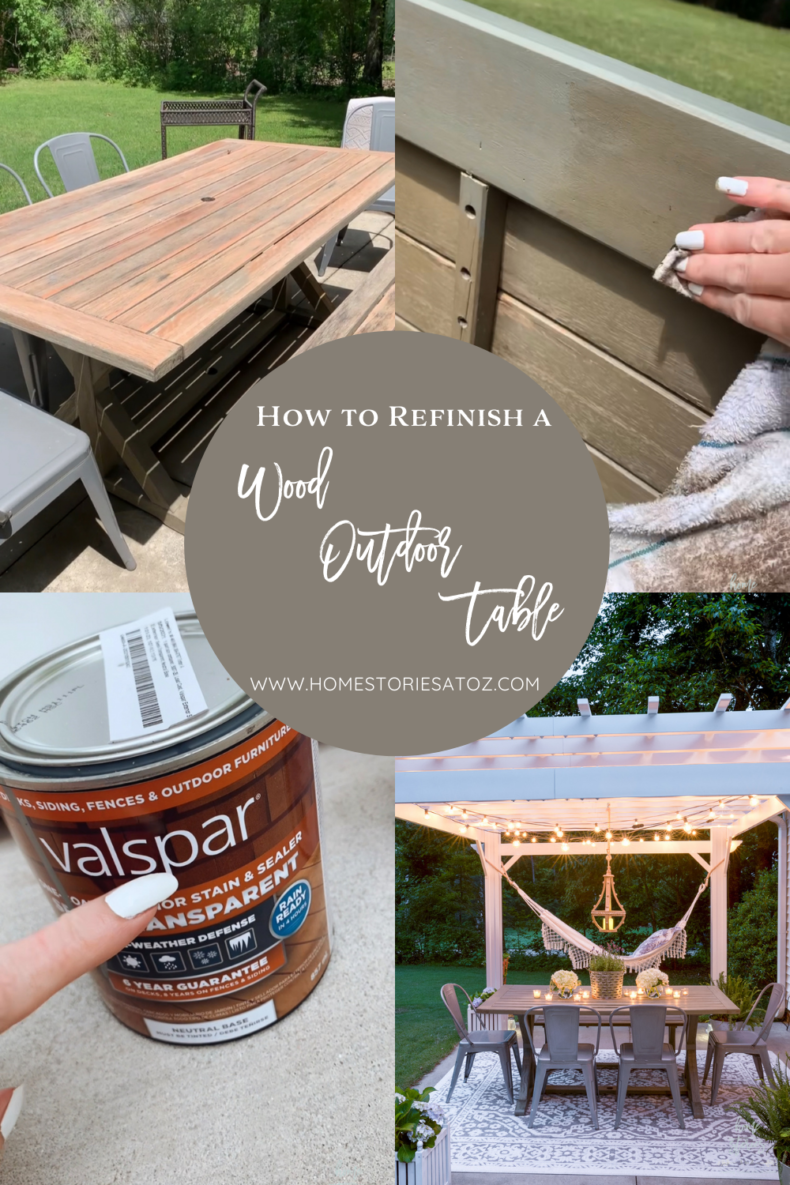 How to Refinish a Wood Outdoor Table Home Stories A to Z
