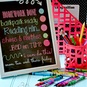 Back to School Organization Ideas - Dry Erase Chore Chart by The 36th Avenue