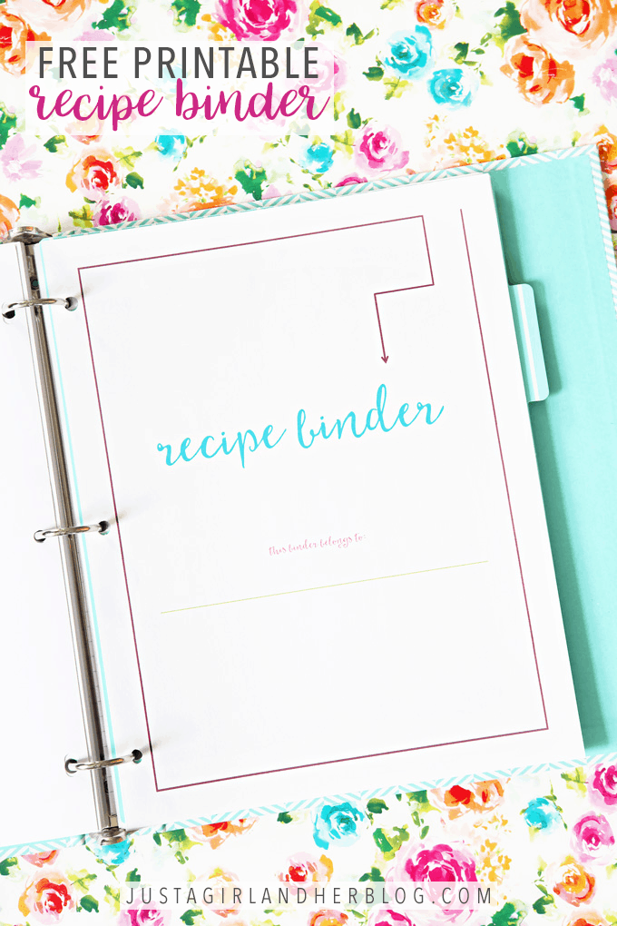 Back to School Organization Ideas - Free Recipe Binder Printable by Abby Lawson