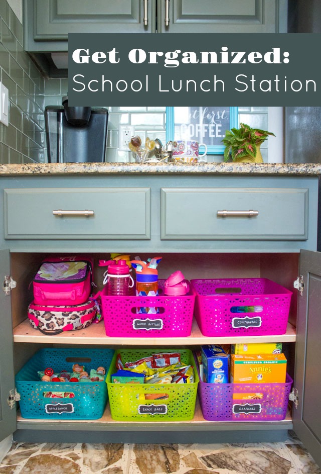 Back to School Organization Ideas - Lunch Station by Design Improvised