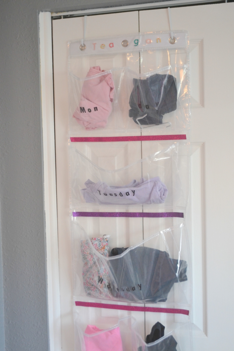Back to School Organization Ideas - Shoe Holder Idea by Building Our Story
