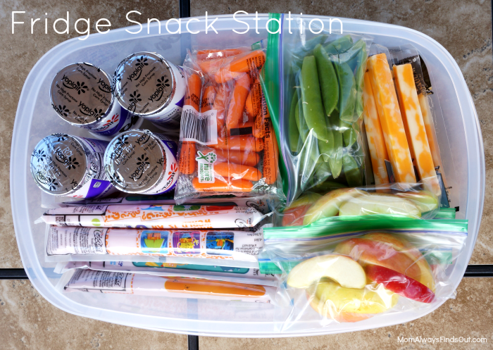 Back to School Organization Ideas - Snack Station by Moms Always Finds out