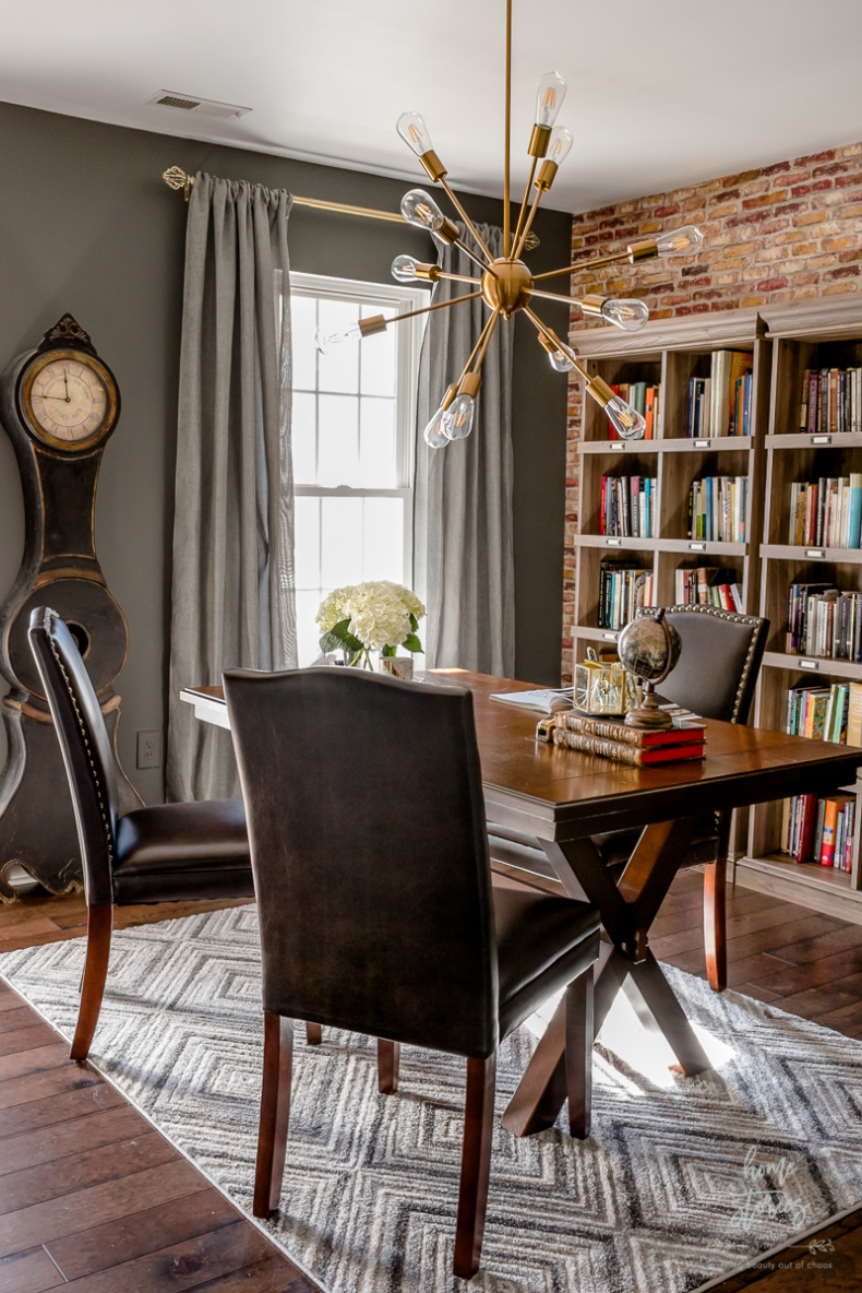 Wallpaper Inspiration - Masculine Office Makeover by Home Stories A to Z