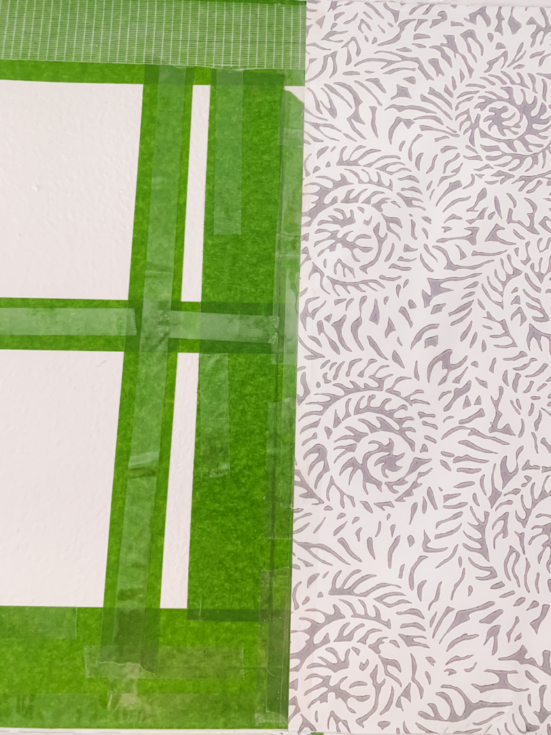 Painter’s Tape Wallpaper Hack How to Hang Paste Wallpaper Without
