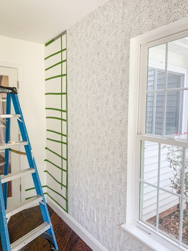 Painter’s Tape Wallpaper Hack How to Hang Paste Wallpaper Without