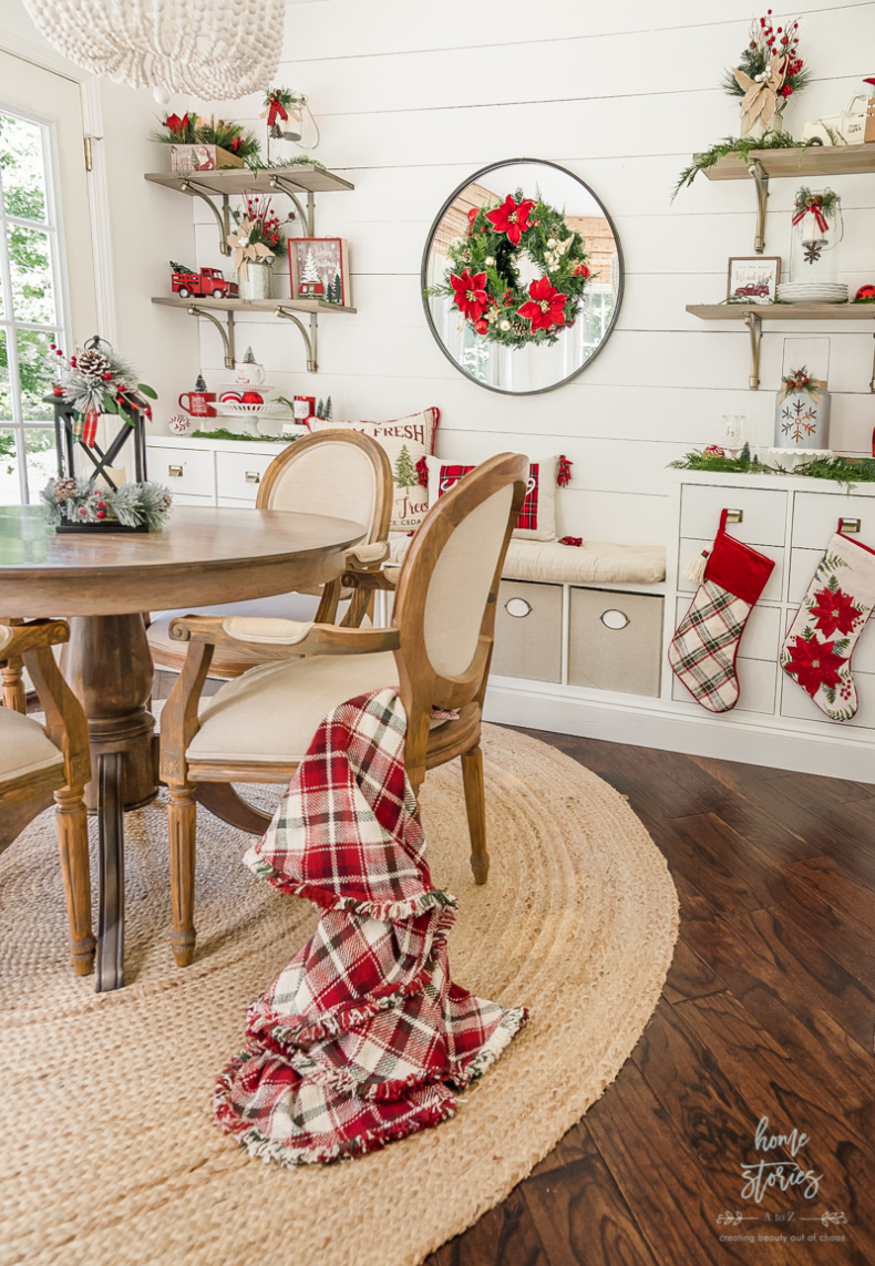 Christmas Breakfast Nook - Traditional Christmas Breakfast Nook by Home Stories A to Z