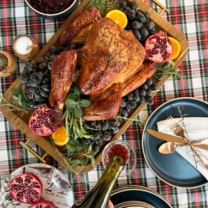 styled cooked turkey on table