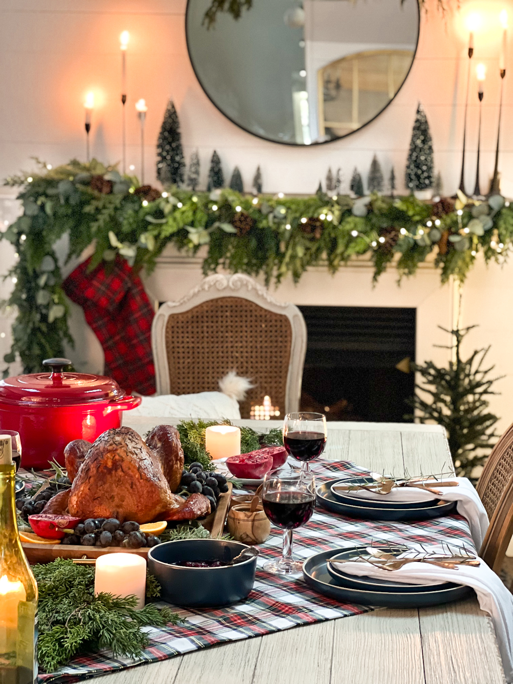 turkey on Christmas table