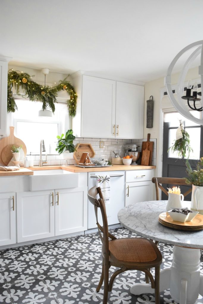 Christmas Decor Ideas - Cozy Christmas Kitchen by Nesting With Grace