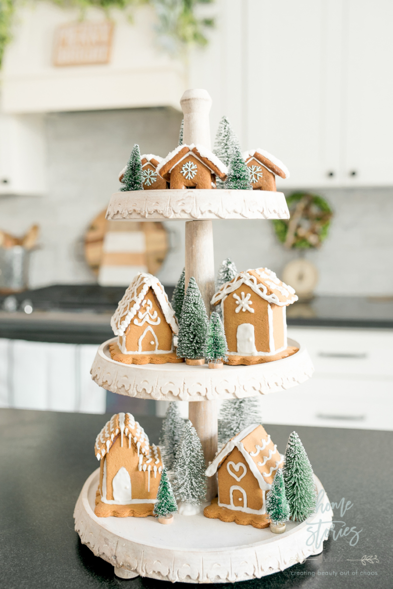 Christmas Decor Ideas - Gingerbread House Vignette by Home Stories A to Z