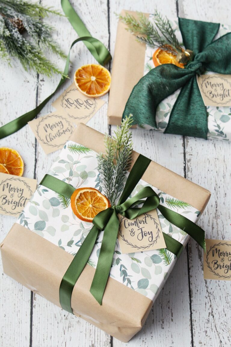 Christmas Gift Wrapping Ideas - Layering Gift Wrapping Paper by Clean & Scentsible