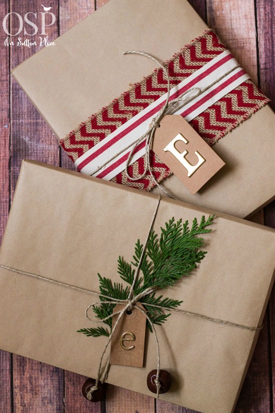 Christmas Gift Wrapping Ideas - Monogram Gift Wrapping Topper by On Sutton Place