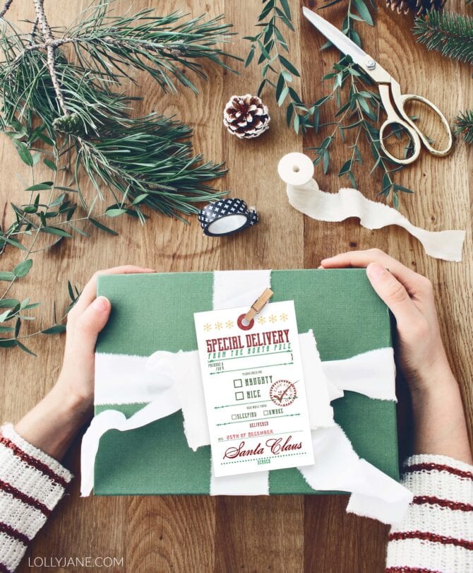 Christmas Gift wrapping Ideas - Free Printable Christmas Gift Tags by Lolly Jane