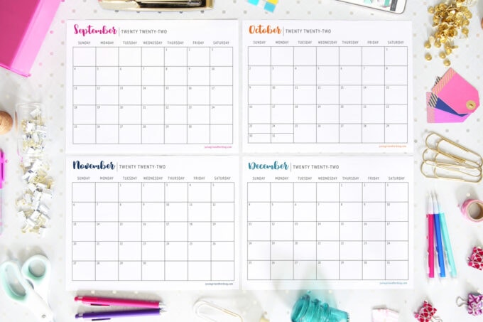 New Year's Eve Ideas - 2022 Printable Calendar by Abby Lawson