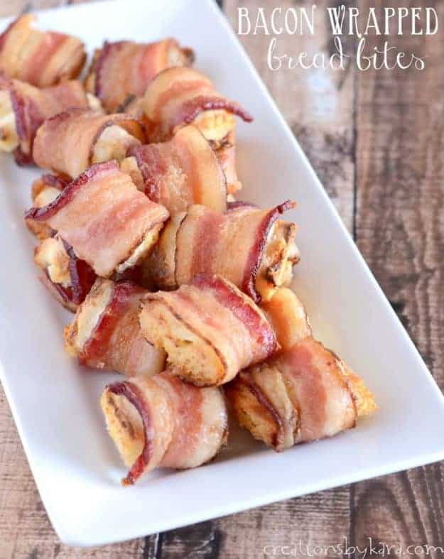 New Year's Eve Ideas - Bacon Wrapped Bread Bites by Creations by Kara