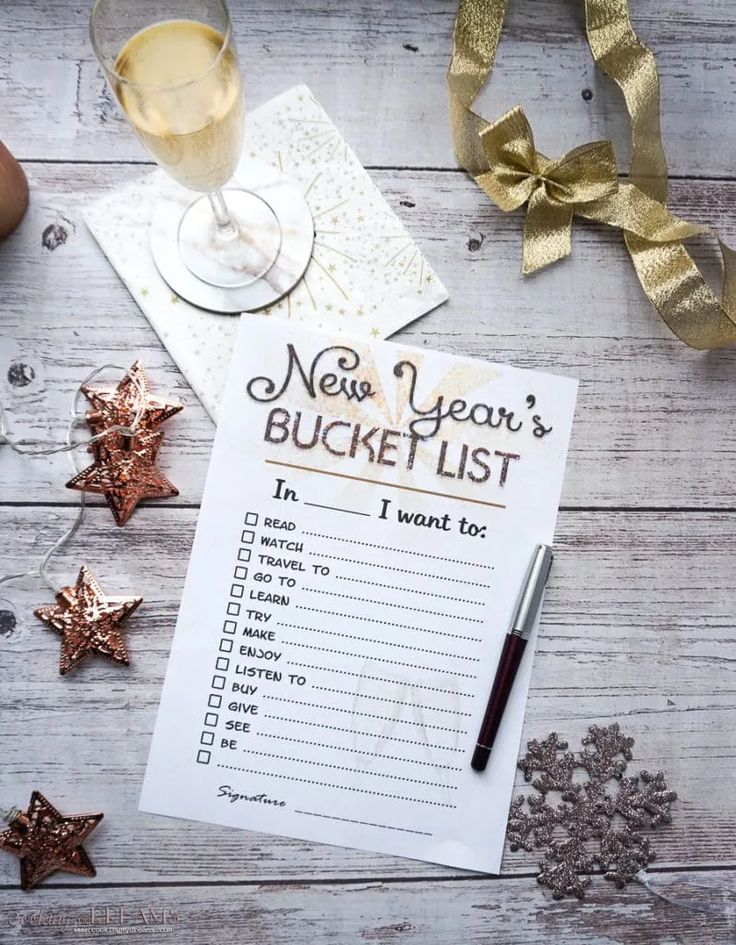 New Year's Eve Ideas - Bucket List Idea